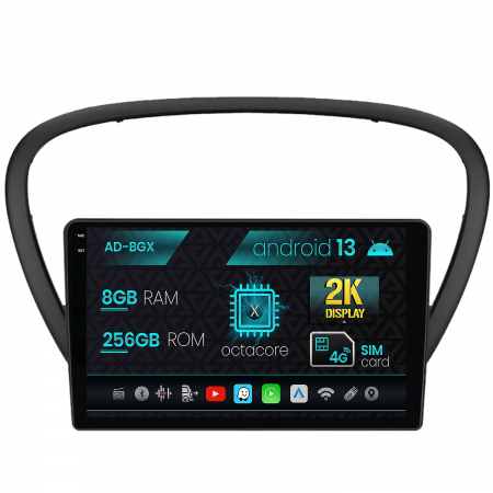 Navigații auto dedicate - Navigatie Peugeot 607 (2004-2011), Android 13, X-Octacore / 8GB RAM + 256GB ROM, 9.5 Inch - AD-BGX9008+AD-BGRKIT266V4