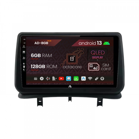 Navigații auto dedicate - Navigatie Renault Clio 3 (2005-2013), Android 13, B-Octacore / 6GB RAM + 128GB ROM, 9 Inch - AD-BGB9006+AD-BGRKIT371V2
