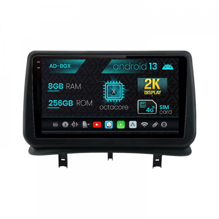 Navigații auto dedicate - Navigatie Renault Clio 3 (2005-2013), Android 13, X-Octacore / 8GB RAM + 256GB ROM, 9.5 Inch - AD-BGX9008+AD-BGRKIT371V2