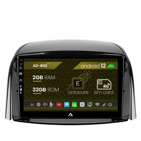 Koleos 2007-2016 - Navigatie Renault Koleos (2009-2016), Android 12, E-Octacore / 2GB RAM + 32GB ROM, 9 Inch - AD-BGE9002+AD-BGRKIT365
