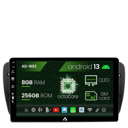 Navigații auto dedicate - Navigatie Seat Ibiza (2009-2013), Android 13, Z-Octacore / 8GB RAM + 256GB ROM, 9 Inch - AD-BGZ9008+AD-BGRKIT049