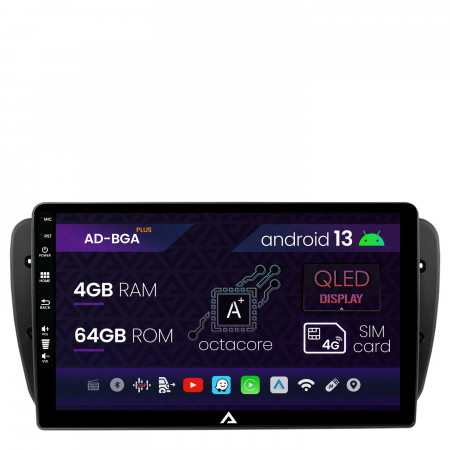 Seat - Navigatie Seat Ibiza (2009-2013), Android 13, A-Octacore / 4GB RAM + 64GB ROM, 9 Inch - AD-BGA9004+AD-BGRKIT049