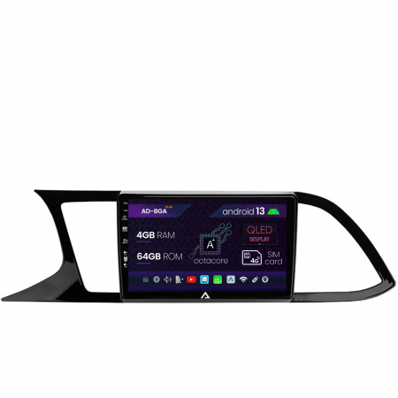 Seat - Navigatie Seat Leon 3 (2014-2020), Android 13, A-Octacore / 4GB RAM + 64GB ROM, 9 Inch - AD-BGA9004+AD-BGRKIT047
