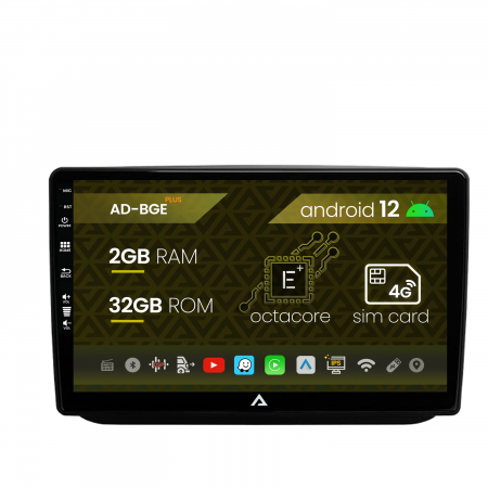 Navigații auto dedicate - Navigatie Skoda Fabia (2007-2014), Android 12, E-Octacore / 2GB RAM + 32GB ROM, 10.1 Inch - AD-BGE10002+AD-BGRKIT046
