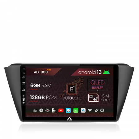 Navigații auto dedicate - Navigatie Skoda Fabia (2015+), Android 13, B-Octacore / 6GB RAM + 128GB ROM, 9 Inch - AD-BGB9006+AD-BGRKIT039