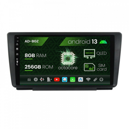 Navigații auto dedicate - Navigatie Skoda Octavia 2, Android 13, Z-Octacore / 8GB RAM + 256GB ROM, 9 Inch - AD-BGZ9008+AD-BGRKIT038