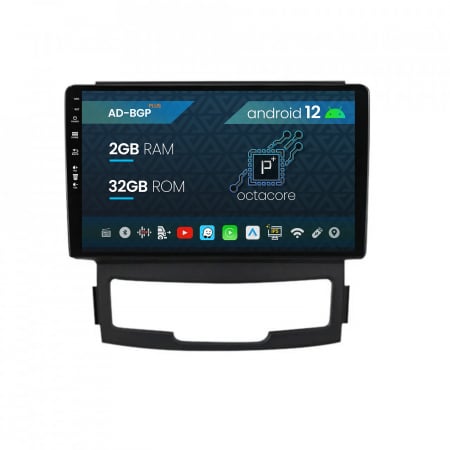 Korando 2010-2013 - Navigatie Ssang Yong Korando (2010-2013), Android 12, P-Octacore / 2GB RAM + 32GB ROM, 9 Inch - AD-BGP9002+AD-BGRKIT432