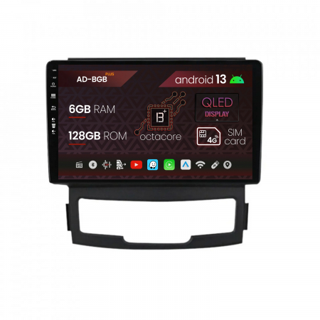 Korando 2010-2013 - Navigatie Ssang Yong Korando (2010-2013), Android 13, B-Octacore / 6GB RAM + 128GB ROM, 9 Inch - AD-BGB9006+AD-BGRKIT432