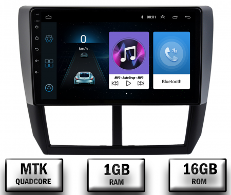 Subaru - Navigatie Subaru Forester (2007-2013), Android 10, P-Quadcore / 1GB RAM + 16GB ROM, 9 Inch - AD-BGP9001+AD-BGRKIT332