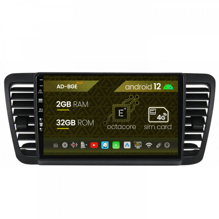 Subaru - Navigatie Subaru Legacy (2004-2010), Android 12, E-Octacore / 2GB RAM + 32GB ROM, 9 Inch - AD-BGE9002+AD-BGRKIT338