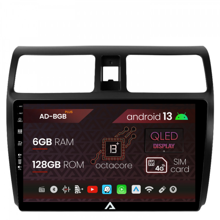 Suzuki - Navigatie Suzuki Swift (2003-2010), Android 13, B-Octacore / 6GB RAM + 128GB ROM, 10.1 Inch - AD-BGB10006+AD-BGRKIT301
