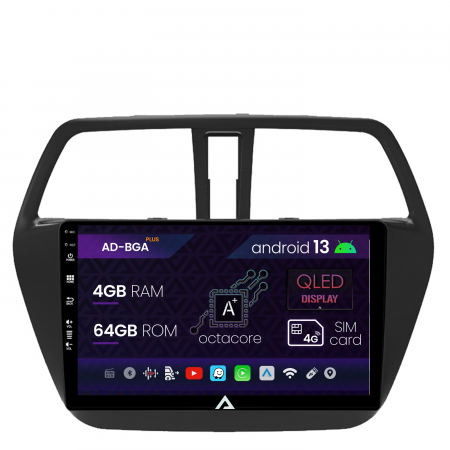 Suzuki - Navigatie Suzuki SX4 S-Cross (2014-2020), Android 13, A-Octacore / 4GB RAM + 64GB ROM, 9 Inch - AD-BGA9004+AD-BGRKIT305