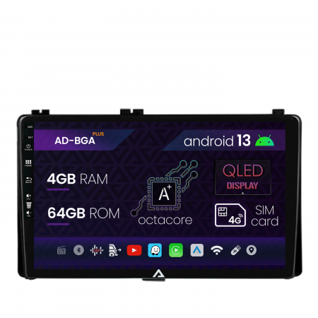 Auris 2016-&#62;&#62; - Navigatie Toyota Auris / Corolla (2016+), Android 13, A-Octacore / 4GB RAM + 64GB ROM, 9 Inch - AD-BGA9004+AD-BGRKIT089AV2