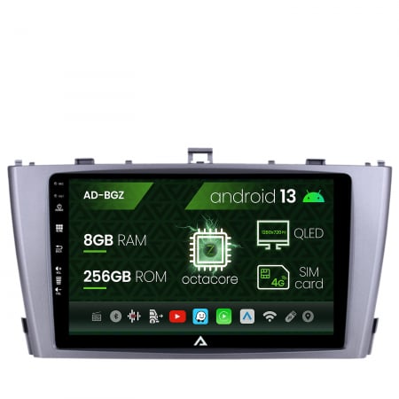 Navigații auto dedicate - Navigatie Toyota Avensis (2008-2015), Android 13, Z-Octacore / 8GB RAM + 256GB ROM, 9 Inch - AD-BGZ9008+AD-BGRKIT093