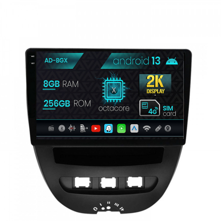 AYGO 2005-2014 - Navigatie Toyota AYGO (2005-2014), Android 13, X-Octacore / 8GB RAM + 256GB ROM, 10.36 Inch - AD-BGX9008+AD-BGRKIT099