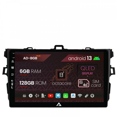 Navigații auto dedicate - Navigatie Toyota Corolla (2007-2013), Android 13, B-Octacore / 6GB RAM + 128GB ROM, 9 Inch - AD-BGB9006+AD-BGRKIT091