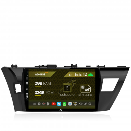 Corolla 2013-2018 - Navigatie Toyota Corolla (2012-2016), Android 12, E-Octacore / 2GB RAM + 32GB ROM, 10.1 Inch - AD-BGE10002+AD-BGRKIT058