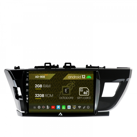 Corolla 2013-2018 - Navigatie Toyota Corolla (2012-2016), Android 12, E-Octacore / 2GB RAM + 32GB ROM, 10.1 Inch - AD-BGE10002+AD-BGRKIT076