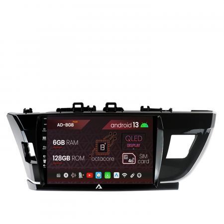 Corolla 2013-2018 - Navigatie Toyota Corolla (2012-2016), Android 13, B-Octacore / 6GB RAM + 128GB ROM, 10.1 Inch - AD-BGB10006+AD-BGRKIT076