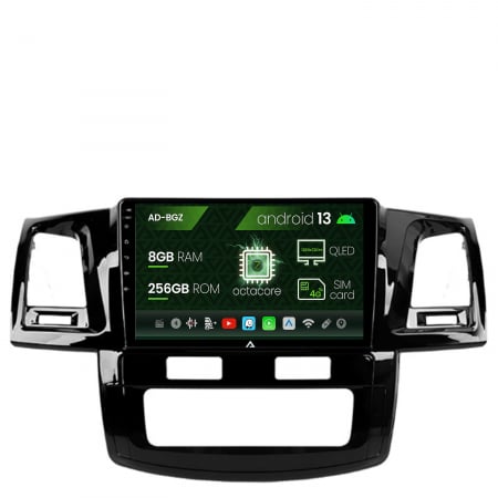 Navigații auto dedicate - Navigatie Toyota Hilux (2008-2014), Android 13, Z-Octacore / 8GB RAM + 256GB ROM, 9 Inch - AD-BGZ9008+AD-BGRKIT081
