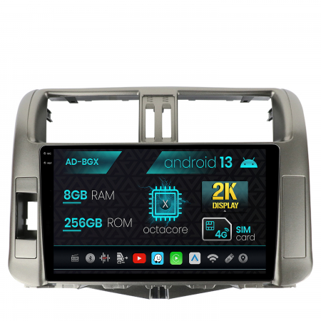 Navigații auto dedicate - Navigatie Toyota Land Cruiser / Prado (2009-2013), Android 13, X-Octacore / 8GB RAM + 256GB ROM, 9.5 Inch - AD-BGX9008+AD-BGRKIT070