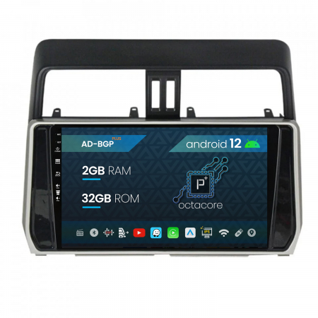 Navigații auto dedicate - Navigatie Toyota Land Cruiser / Prado J150 (2018+), Android 12, P-Octacore / 2GB RAM + 32GB ROM, 10.1 Inch - AD-BGP10002+AD-BGRKIT078