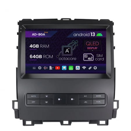 Prado J120 2002-2008 - Navigatie Toyota Prado J120 (2002 - 2010), Android 13, A-Octacore / 4GB RAM + 64GB ROM, 9 Inch - AD-BGA9004+AD-BGRKIT083V2