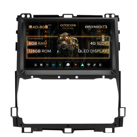 Toyota - Navigation Toyota Prado J120 (2002-2010), Android, B-Octacore / 6GB RAM + 128GB ROM, 9 Inch - AD-BGB9006+AD-BGRKIT085