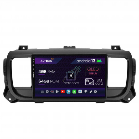 Proace 2016-2020 - Navigatie Toyota Proace (2016+), Android 13, A-Octacore / 4GB RAM + 64GB ROM, 9 Inch - AD-BGA9004+AD-BGRKIT065V2
