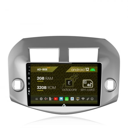 RAV4 2006-2012 - Navigatie Toyota RAV4 (2005-2013), Android 12, E-Octacore / 2GB RAM + 32GB ROM, 10.1 Inch - AD-BGE10002+AD-BGRKIT069A