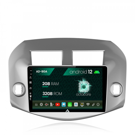 RAV4 2006-2012 - Navigatie Toyota RAV4 (2005-2013), Android 13, A-Octacore / 2GB RAM + 32GB ROM, 10.1 Inch - AD-BGA10002+AD-BGRKIT069A