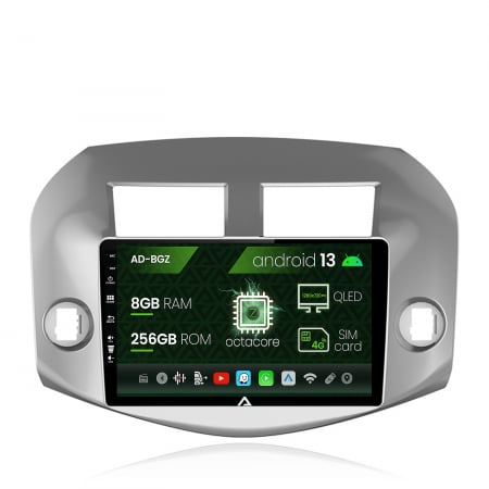 RAV4 2006-2012 - Navigatie Toyota RAV4 (2005-2013), Android 13, Z-Octacore / 8GB RAM + 256GB ROM, 10.1 Inch - AD-BGZ10008+AD-BGRKIT069A