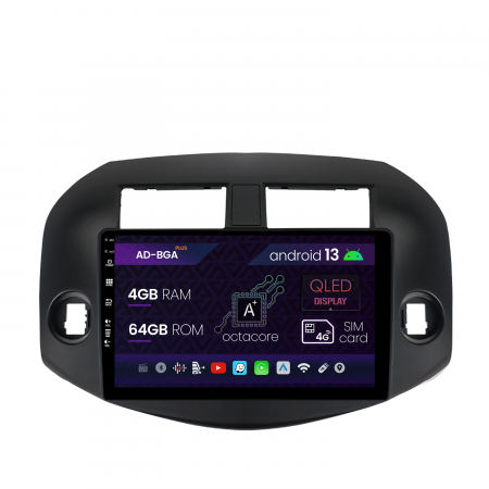 RAV4 2006-2012 - Navigatie Toyota RAV4 (2005-2013), Android 13, A-Octacore / 4GB RAM + 64GB ROM, 10.1 Inch - AD-BGA10004+AD-BGRKIT069B