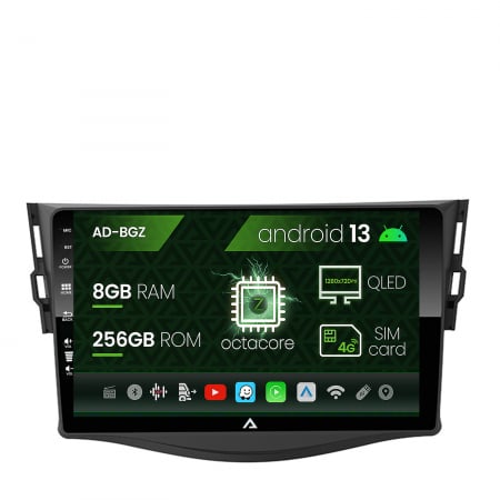 RAV4 2006-2012 - Navigatie Toyota RAV4 (2006-2013), Android 13, Z-Octacore / 8GB RAM + 256GB ROM, 9 Inch - AD-BGZ9008+AD-BGRKIT096