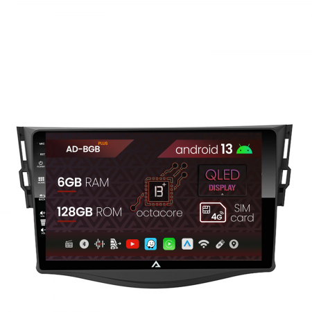 RAV4 2006-2012 - Navigatie Toyota RAV4 (2006-2013), Android 13, B-Octacore / 6GB RAM + 128GB ROM, 9 Inch - AD-BGB9006+AD-BGRKIT096