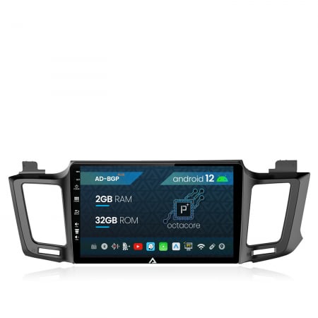 RAV4 2013-2018 - Navigatie Toyota RAV4 (2013-2018), Android 12, P-Octacore / 2GB RAM + 32GB ROM, 10.1 Inch - AD-BGP10002+AD-BGRKIT060