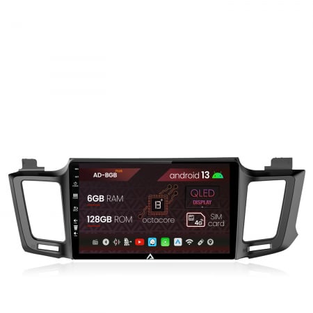 RAV4 2013-2018 - Navigatie Toyota RAV4 (2013-2018), Android 13, B-Octacore / 6GB RAM + 128GB ROM, 10.1 INCH - AD-BGB10006+AD-BGRKIT060