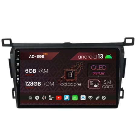 RAV4 2013-2018 - Navigatie Toyota RAV4 (2013-2018), Android 13, B-Octacore / 6GB RAM + 128GB ROM, 9 Inch - AD-BGB9006+AD-BGRKIT092