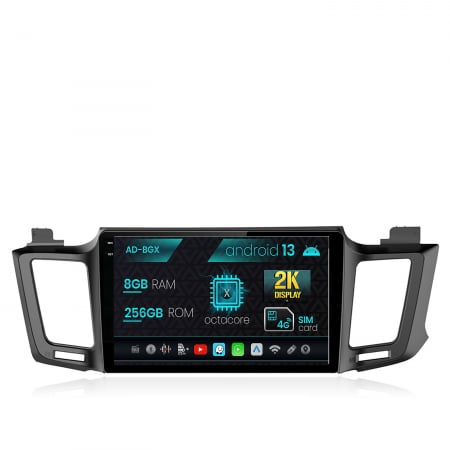 RAV4 2013-2018 - Navigatie Toyota RAV4 (2013-2018), Android 13, X-Octacore / 8GB RAM + 256GB ROM, 10.36 Inch - AD-BGX10008+AD-BGRKIT060