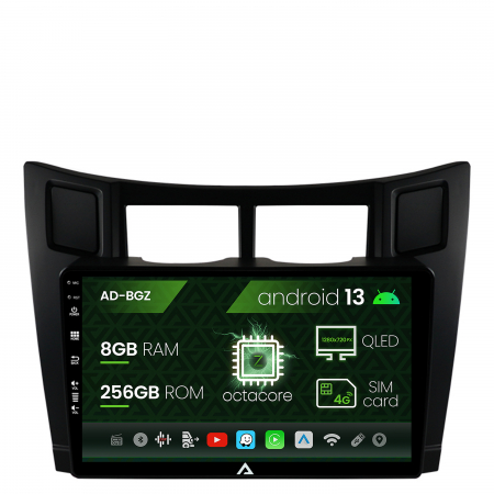 Yaris 2005-2011 - Navigatie Toyota Yaris (2005-2012), Android 13, Z-Octacore / 8GB RAM + 256GB ROM, 9 Inch - AD-BGZ9008+AD-BGRKIT103