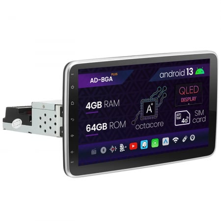 Daihatsu - Navigatie Universala 1DIN ecran adjustabil, Android 13, Octacore / 4GB RAM + 64GB ROM, 10.1 Inch - AD-BGA1001DIN