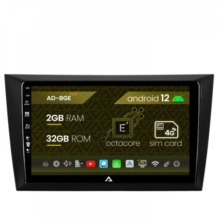 Golf 6 2009-2012 - Navigatie Volkswagen Golf 6, Android 12, E-Octacore / 2GB RAM + 32GB ROM, 9 Inch - AD-BGE9002+AD-BGRKIT024V2
