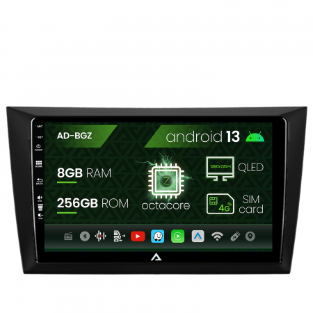 Golf 6 2009-2012 - Navigatie Volkswagen Golf 6, Android 13, Z-Octacore / 8GB RAM + 256GB ROM, 9 Inch - AD-BGZ9008+AD-BGRKIT024V2