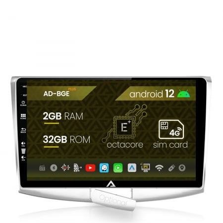 Navigații auto dedicate - Navigatie Volkswagen Passat B6 / B7 / CC, Android 12, E-Octacore / 2GB RAM + 32GB ROM, 10.1 Inch - AD-BGE10002+AD-BGRKIT025