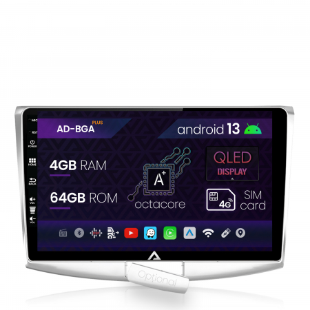 Navigații auto dedicate - Navigatie Volkswagen Passat B6 / B7 / CC, Android 13, A-Octacore / 4GB RAM + 64GB ROM, 10.1 Inch - AD-BGA10004+AD-BGRKIT025