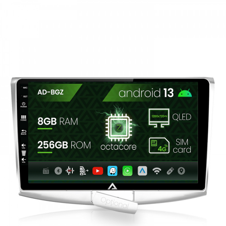 Navigații auto dedicate - Navigatie Volkswagen Passat B6 / B7 / CC, Android 13, Z-Octacore / 8GB RAM + 256GB ROM, 10.1 Inch - AD-BGZ10008+AD-BGRKIT025