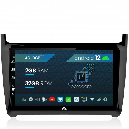 Navigații auto dedicate - Navigatie Volkswagen Polo (2009+), Android 12, P-Octacore / 2GB RAM + 32GB ROM, 9 Inch - AD-BGP9002+AD-BGRKIT033