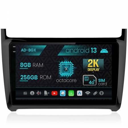 Navigații auto dedicate - Navigatie Volkswagen Polo (2014+), Android 13, X-Octacore / 8GB RAM + 256GB ROM, 9.5 Inch - AD-BGX9008+AD-BGRKIT033
