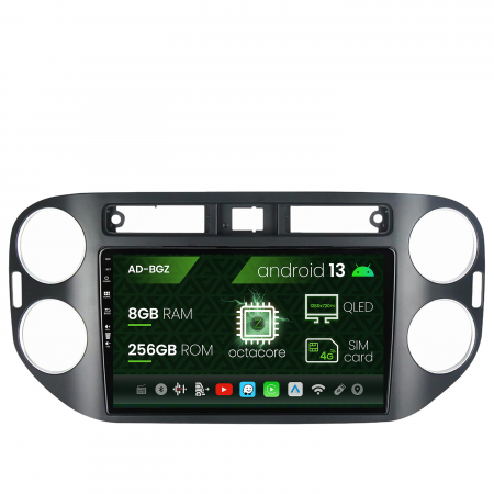 Volkswagen - Navigatie Volkswagen Tiguan (2010-2016), Android 13, Z-Octacore / 8GB RAM + 256GB ROM, 9 Inch - AD-BGZ9008+AD-BGRKIT035-1016