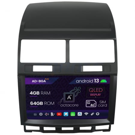 Navigații auto dedicate - Navigatie Volkswagen Touareg (2002-2011), Android 13, A-Octacore / 4GB RAM + 64GB ROM, 9 Inch - AD-BGA9004+AD-BGRKIT050
